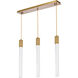 Weston 3 Light 32 inch Satin Gold Pendant Ceiling Light