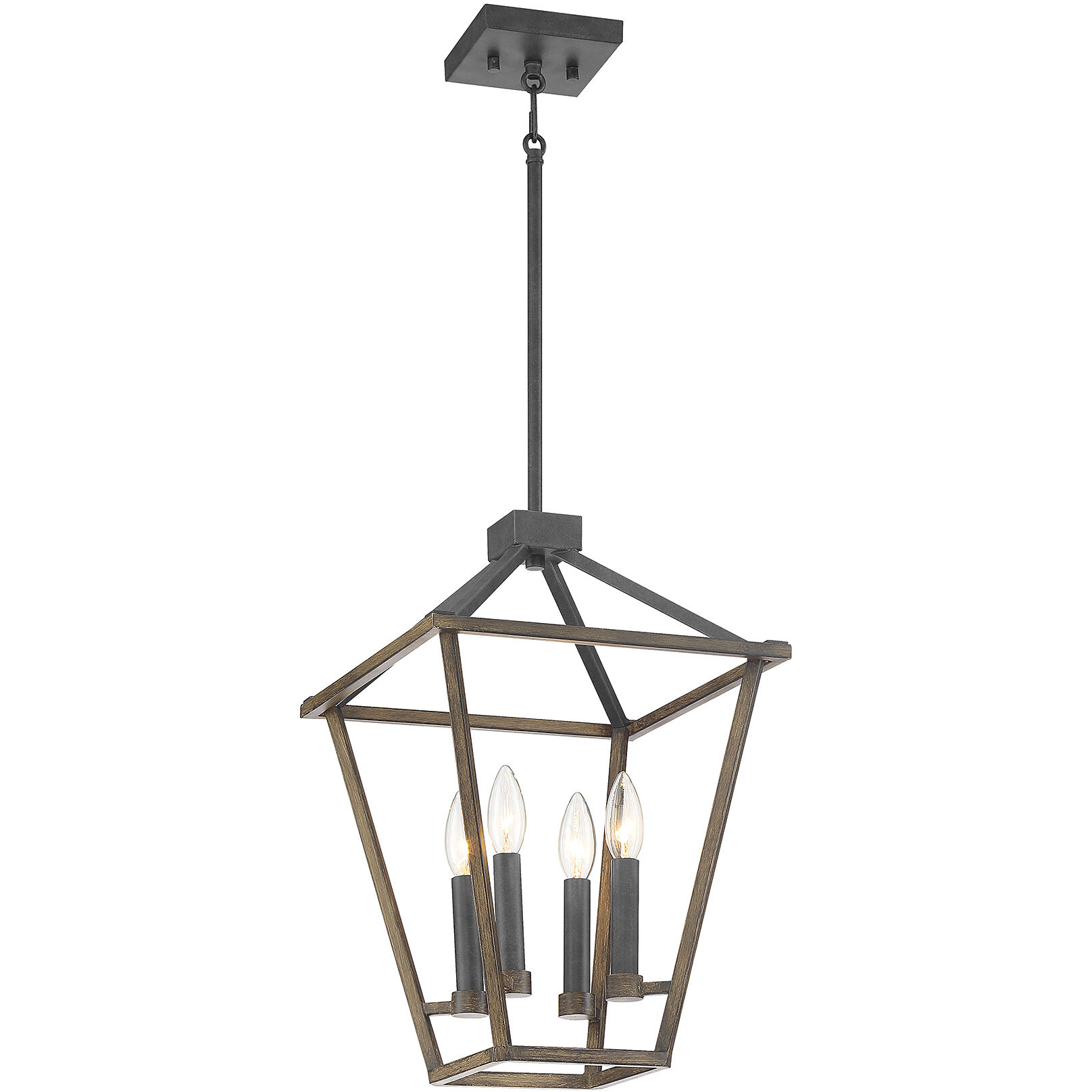 Oaklawn 4 Light 12 inch Whiskey Wood Pendant Ceiling Light