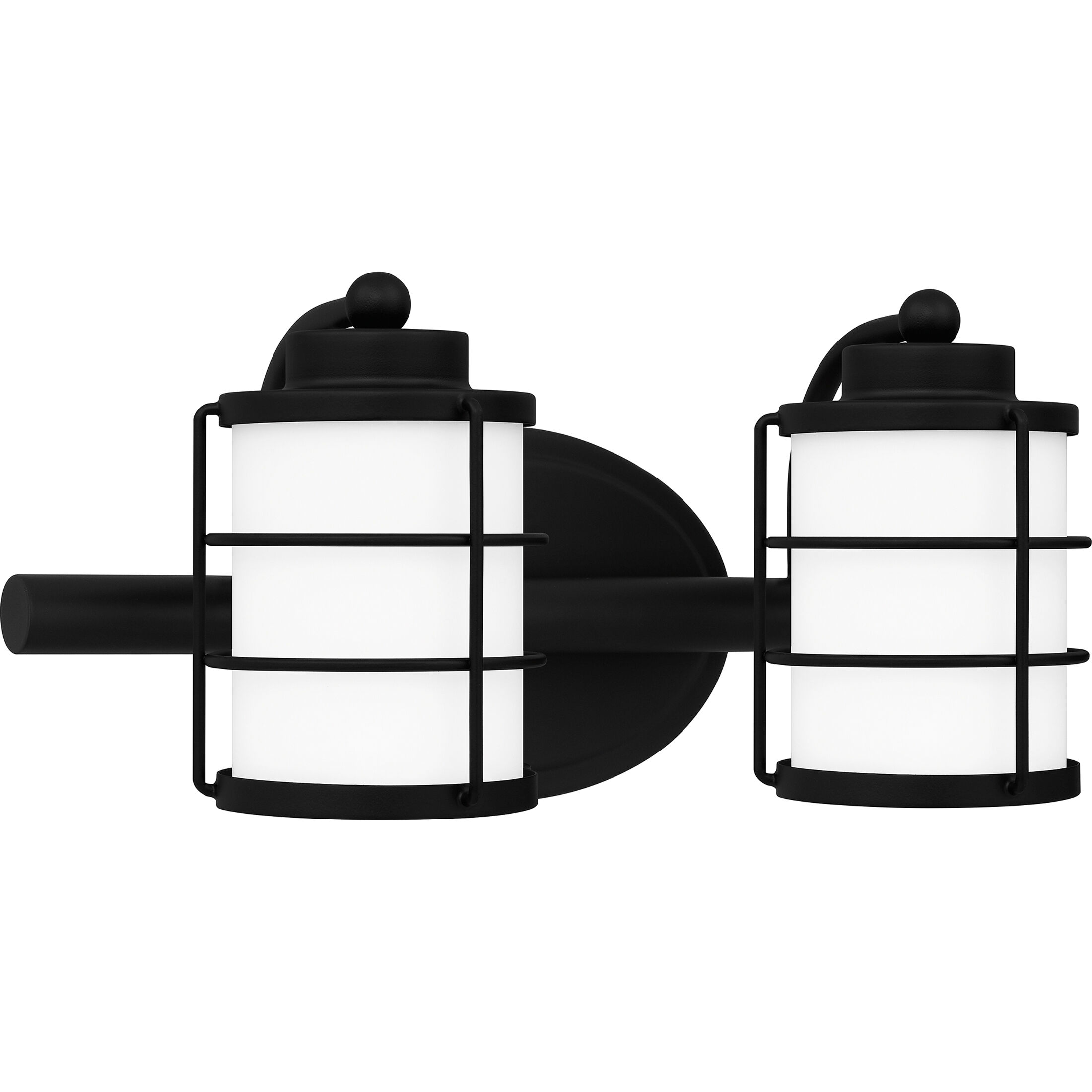 Hazlett 2 Light 15 inch Matte Black Bath Light Wall Light