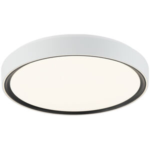 Alamus LED 19.13 inch Aged Gold Brass and White Ceiling Mount Ceiling Light in White and Black