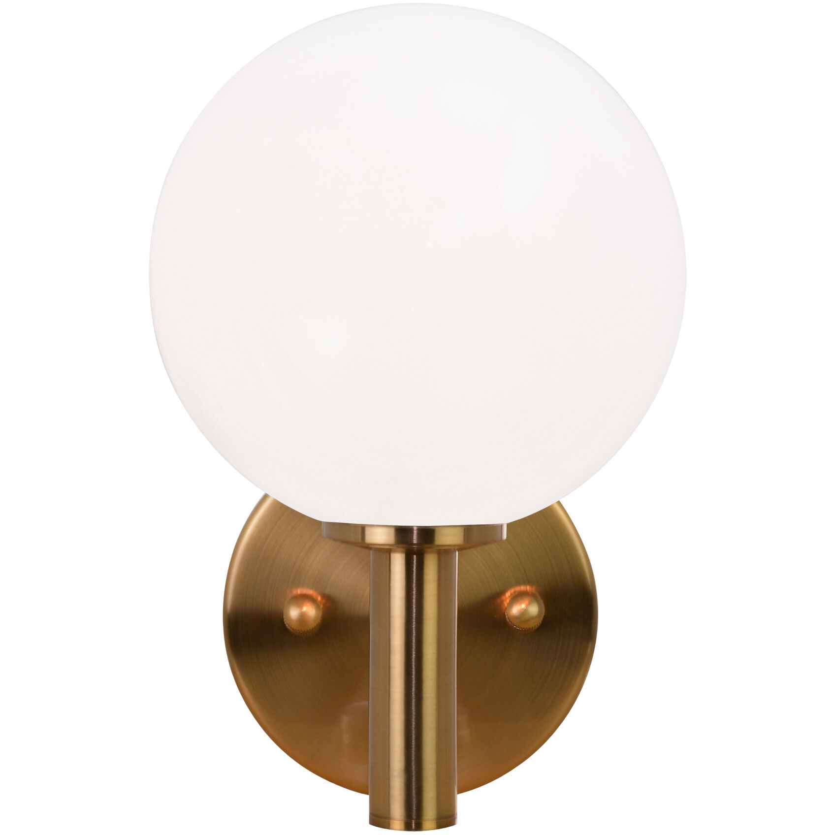 Cosmo 1 Light 5.88 inch Aged Gold Brass Wall Sconce Wall Light in Aged Gold Brass and Opal Glass