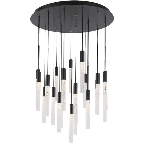 Magic LED 26 inch Black Multi-Light Pendant Ceiling Light in 21, Round