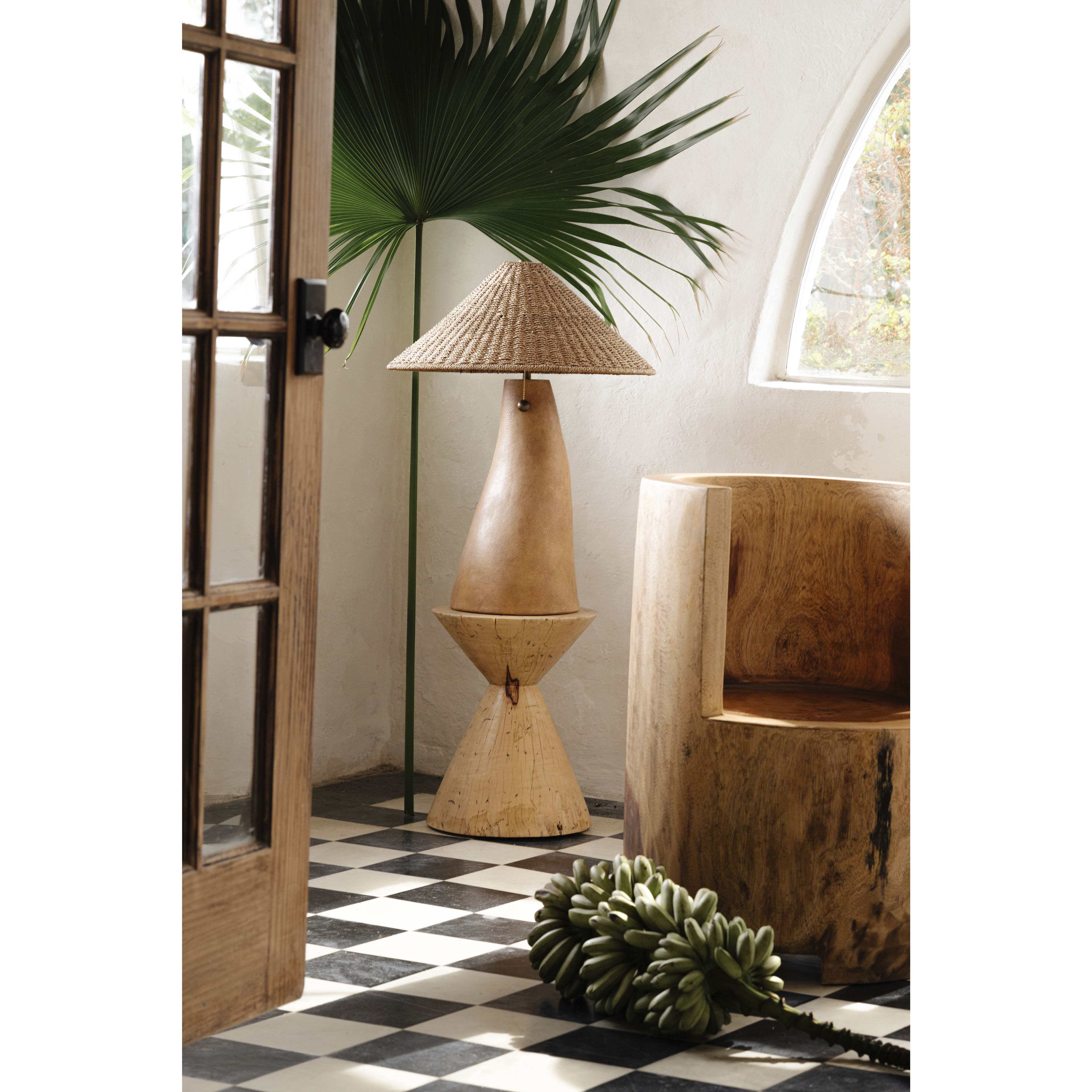 Seyla 29 inch 15.00 watt Patina Brass/Ceramic Ancient Terracotta Table Lamp Portable Light