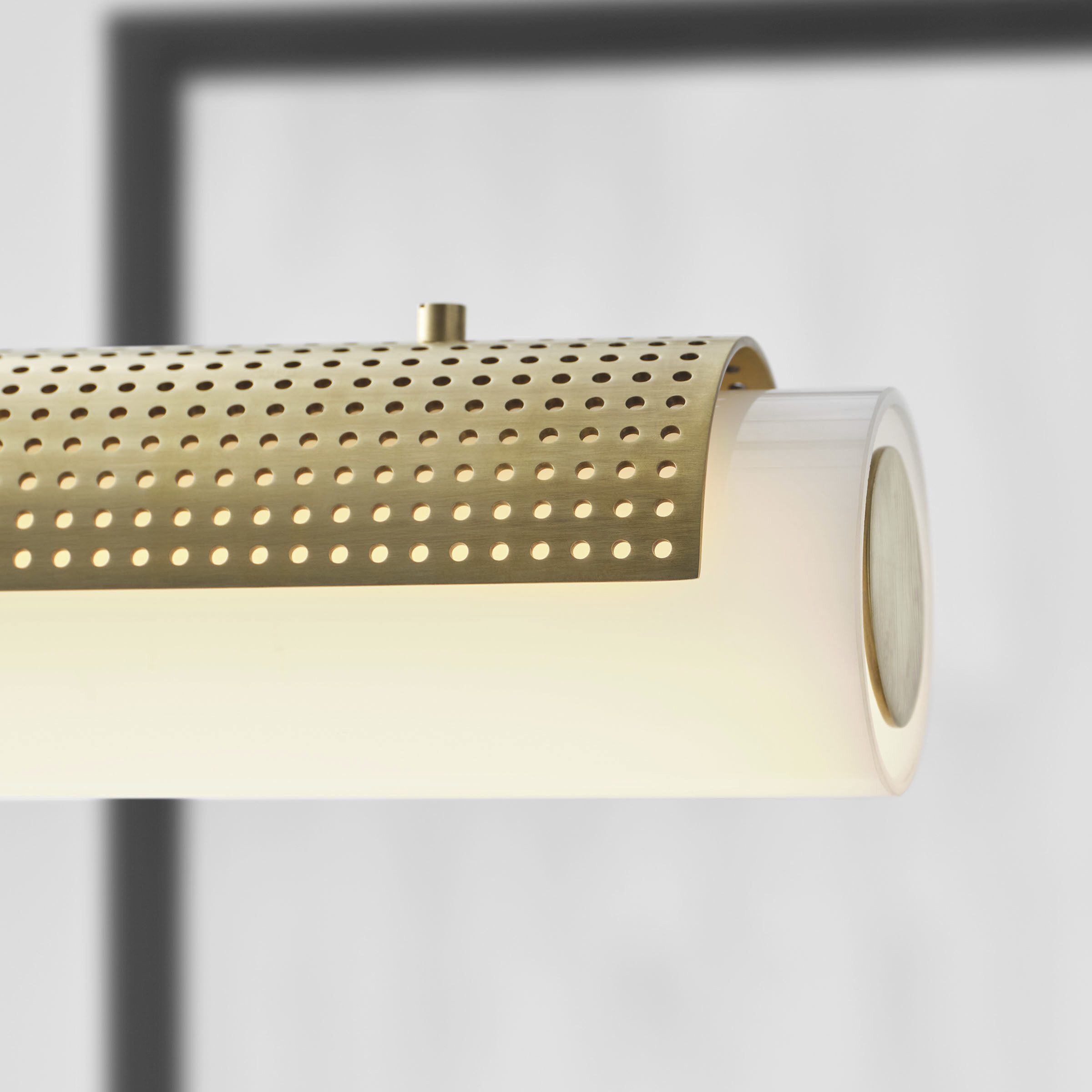 Kelly Wearstler Precision LED 50 inch Antique-Burnished Brass Linear Chandelier Ceiling Light, Large