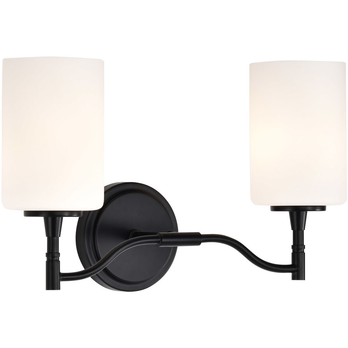 Liam 16 inch Matte Black Vanity Wall Light