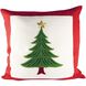 Evergreen 20 X 20 inch Green with Red and White Pillow, Cover Only