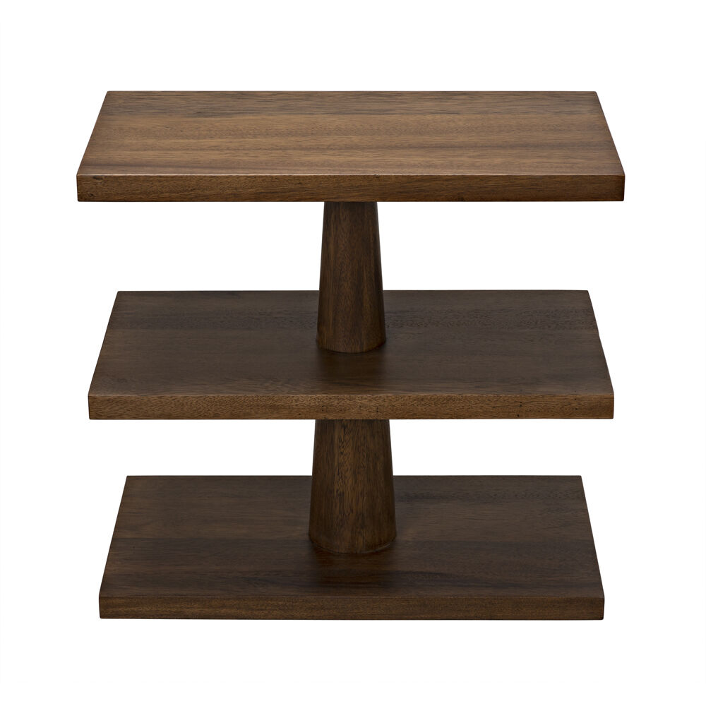 Fatima 28 X 26.5 inch Dark Walnut Side Table