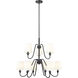 Gianna 9 Light 32 inch Matte Black Chandelier Ceiling Light