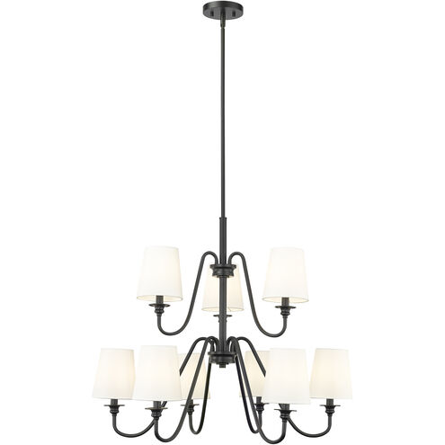 Gianna 9 Light 32 inch Matte Black Chandelier Ceiling Light