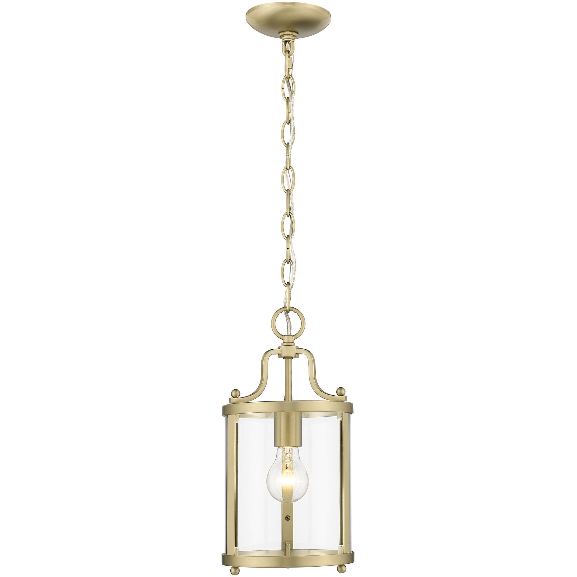 Payton 1 Light 7.25 inch Brushed Champagne Brass Pendant Ceiling Light