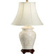 Wildwood 30 inch 100 watt White Glaze Table Lamp Portable Light