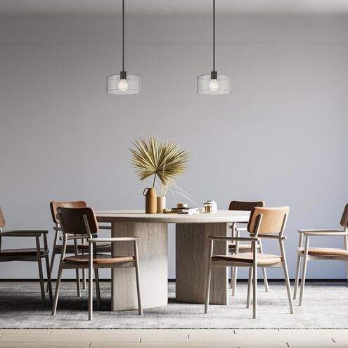 Vibrato 1 Light 9.75 inch Matte Black Pendant Ceiling Light