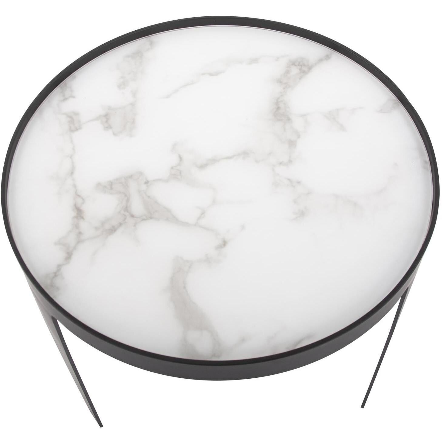 Costa 22 X 20.5 inch Black/White Side Table