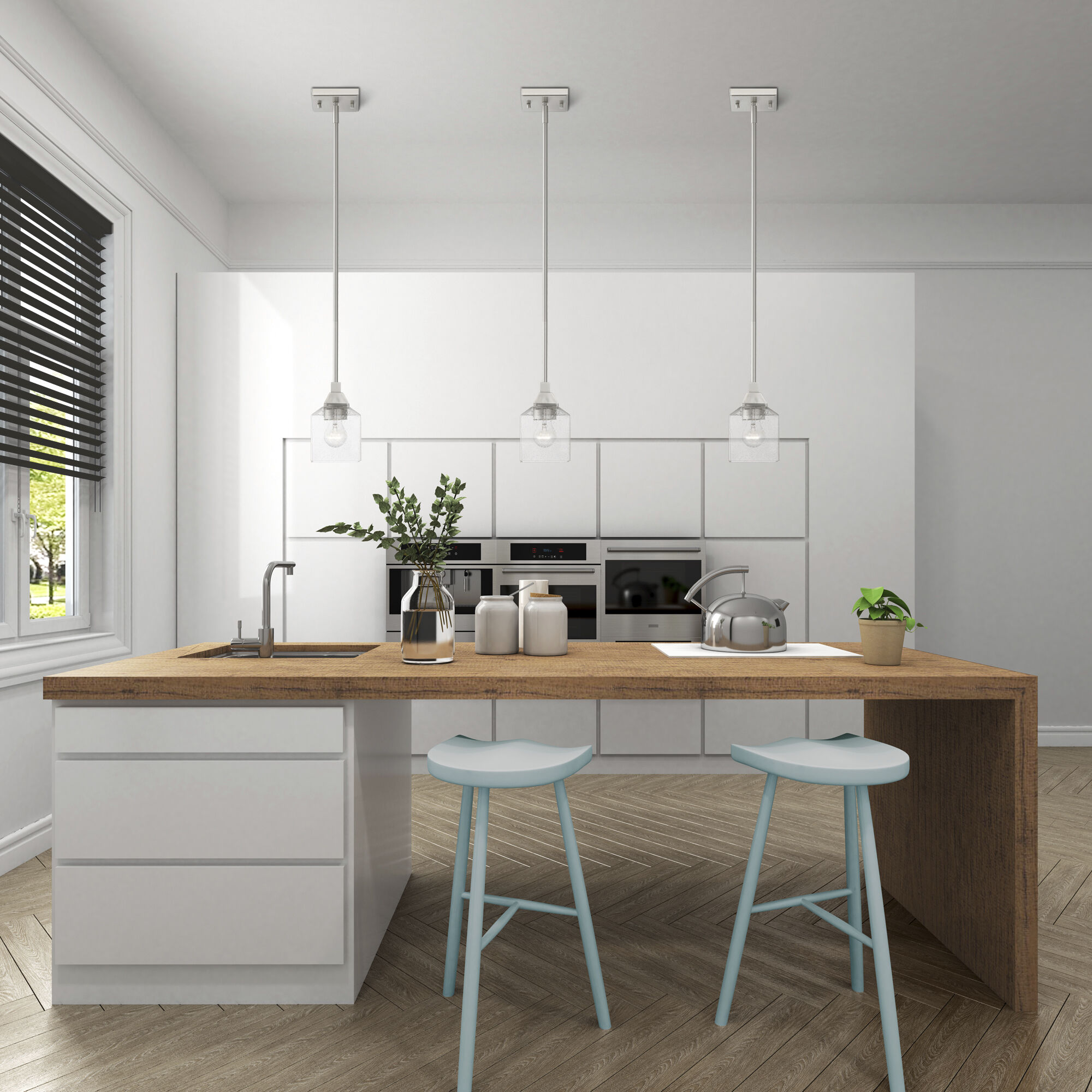 Aragon 1 Light 5 inch Brushed Nickel Mini Pendant Ceiling Light