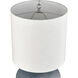 Skye 28 inch 9 watt Frosted Blue with Clear and Polished Nickel Table Lamp Portable Light