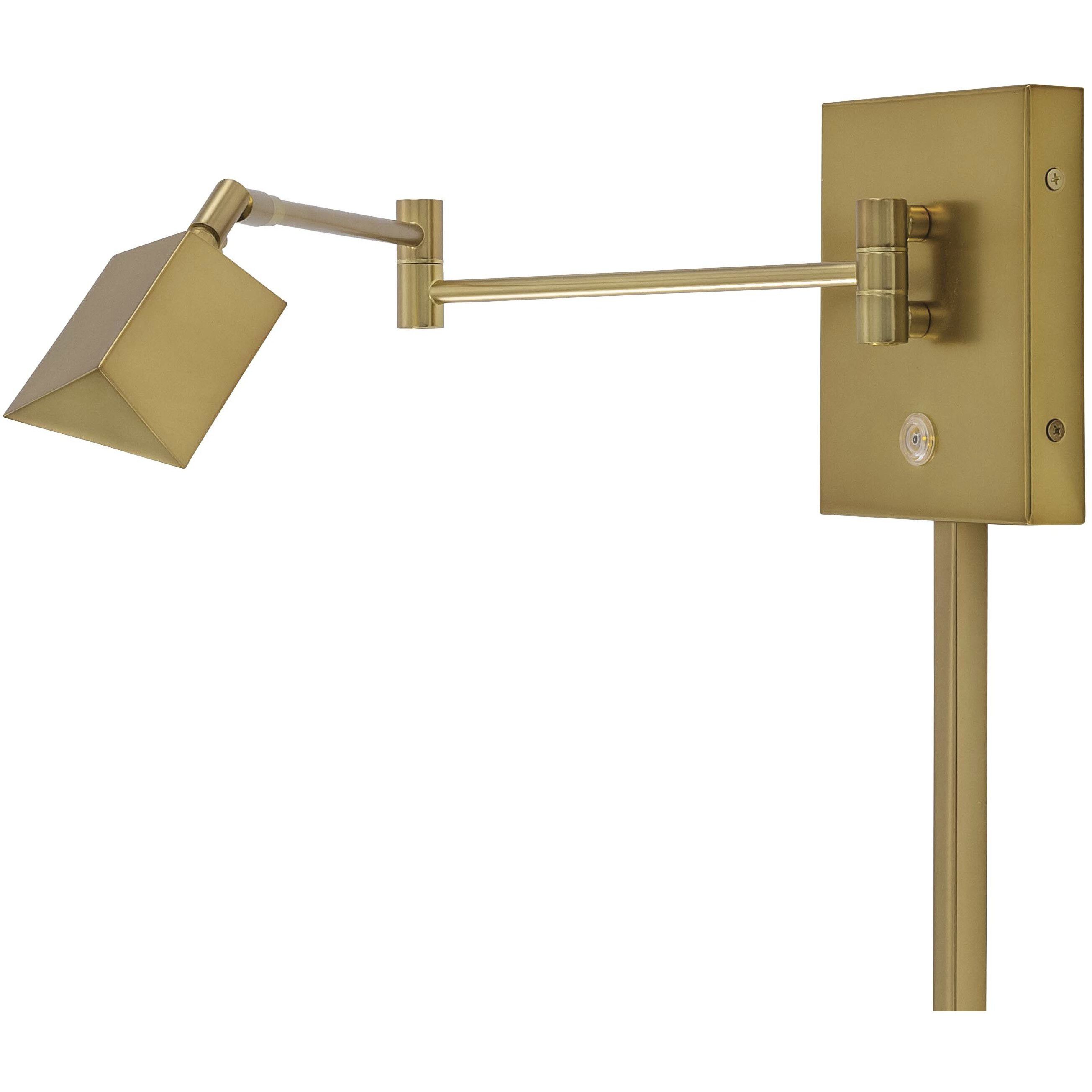 George's Reading Room 5 inch 8.00 watt Honey Gold Swing Arm Wall Lamp Wall Light, Pharmacy