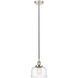 Edison Bell 1 Light 8 inch Polished Nickel Mini Pendant Ceiling Light