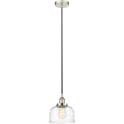 Edison Bell 1 Light 8 inch Polished Nickel Mini Pendant Ceiling Light