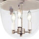 Mclean 3 Light 14 inch Polished Nickel Flush Mount Ceiling Light