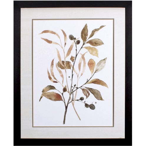 Autumn Leaves Brown and Neutral and Orange Framed Art