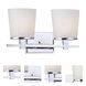 Ellipse 2 Light 15 inch Chrome Bath Vanity Wall Light