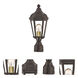 Morgan 1 Light 17.75 inch Bronze Outdoor Post Top Lantern