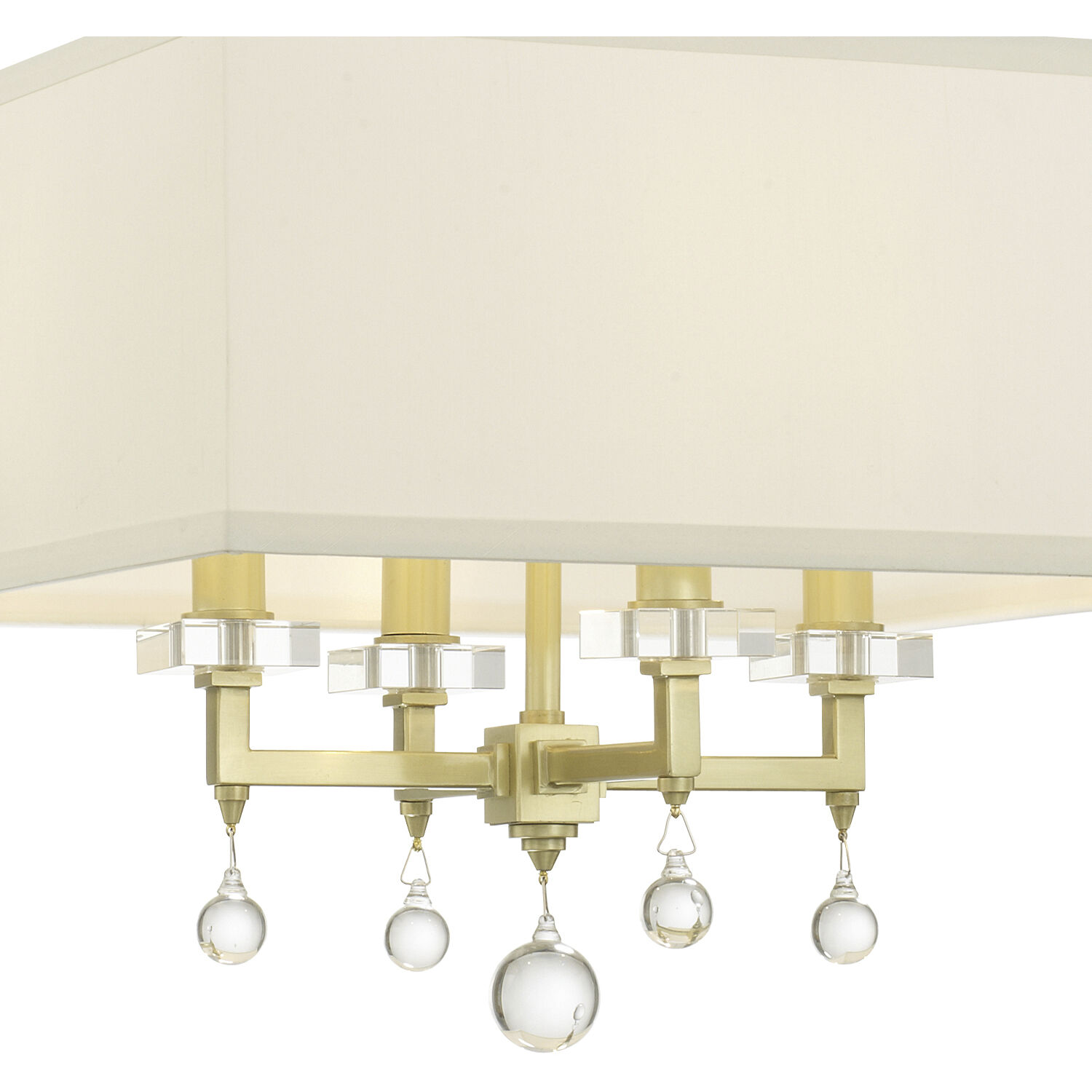 Paxton 4 Light 16 inch Aged Brass Chandelier Ceiling Light