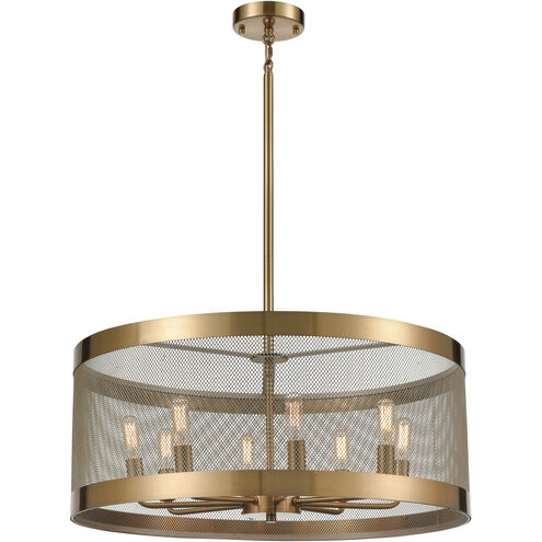 Line in the Sand 8 Light 24 inch Satin Brass Pendant Ceiling Light