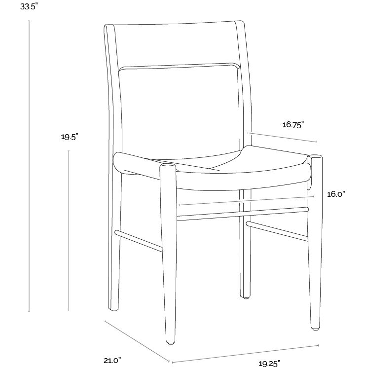 Bondi Light Oak Dining Chair, Set Of 2