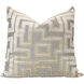 Theron 24 inch Beige Velvet Pillow