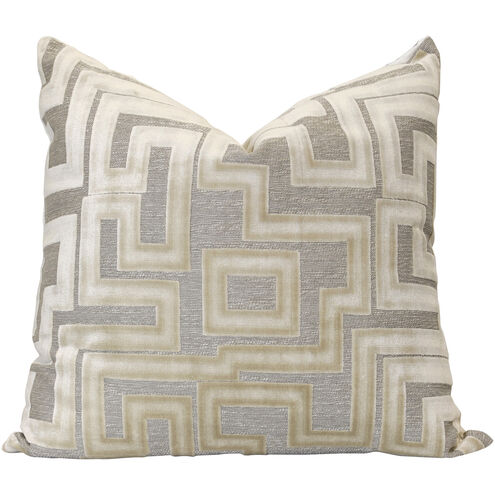 Theron 24 inch Beige Velvet Pillow