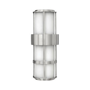 Saturn LED 21 inch Stainless Steel Outdoor Wall Lantern, Large
