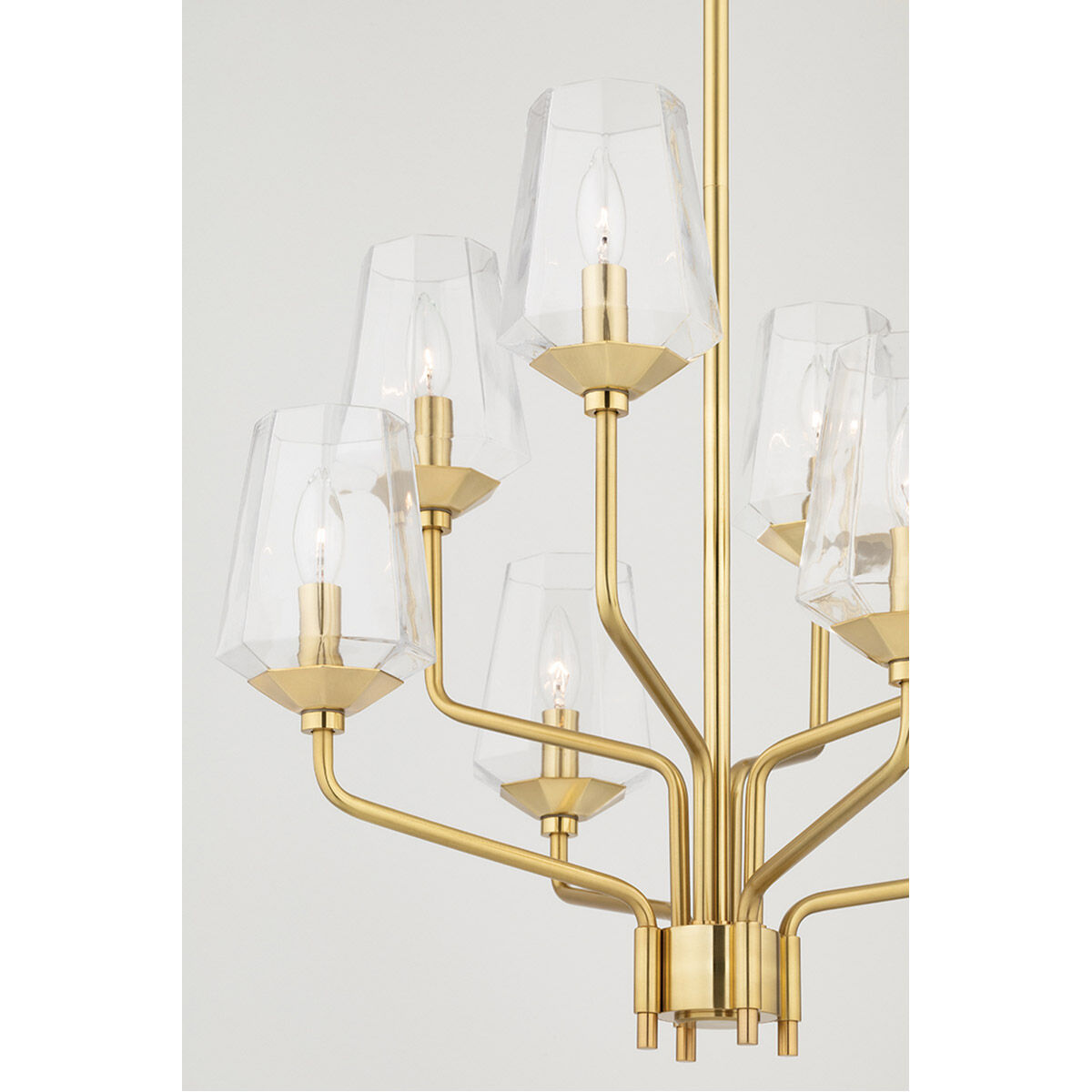 Kayla 8 Light 24 inch Aged Brass Chandelier Ceiling Light