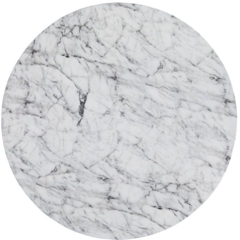 Godwin 32 inch White Faux Marble Coffee Table