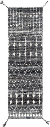 Birch 96 X 30 inch Black Rug in 2.5 x 8, Runner
