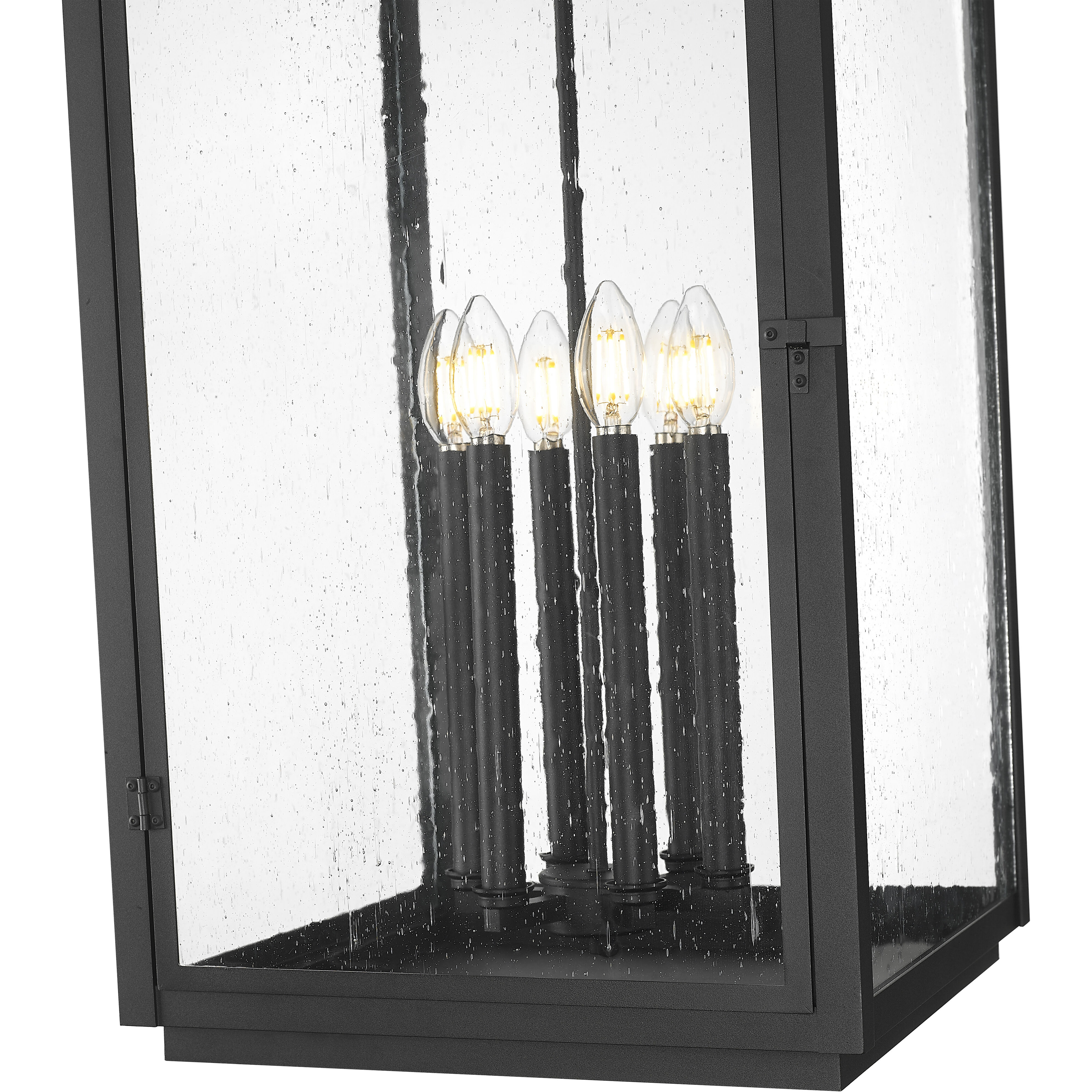Hartwell 6 Light 15 inch Sand Black Outdoor Chain Mount Ceiling Fixture
