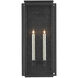 Wright 2 Light 27 inch Midnight Black Outdoor Wall Sconce, Medium