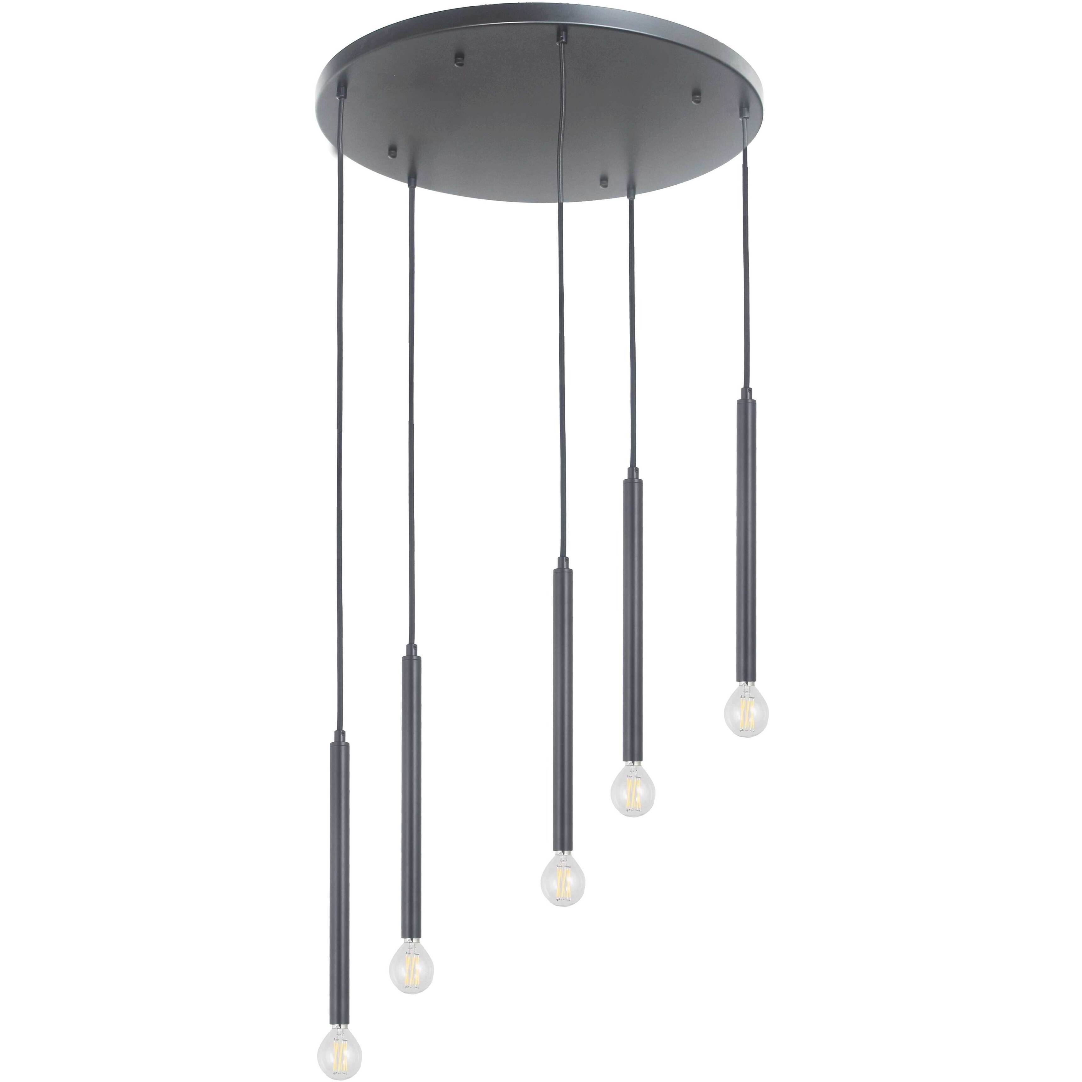 Sanya 5 Light 24 inch Matte Black Multi Pendant Ceiling Light