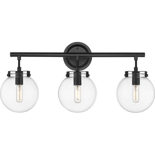 Auralume Span LED 25 inch Matte Black Bath Vanity Light Wall Light