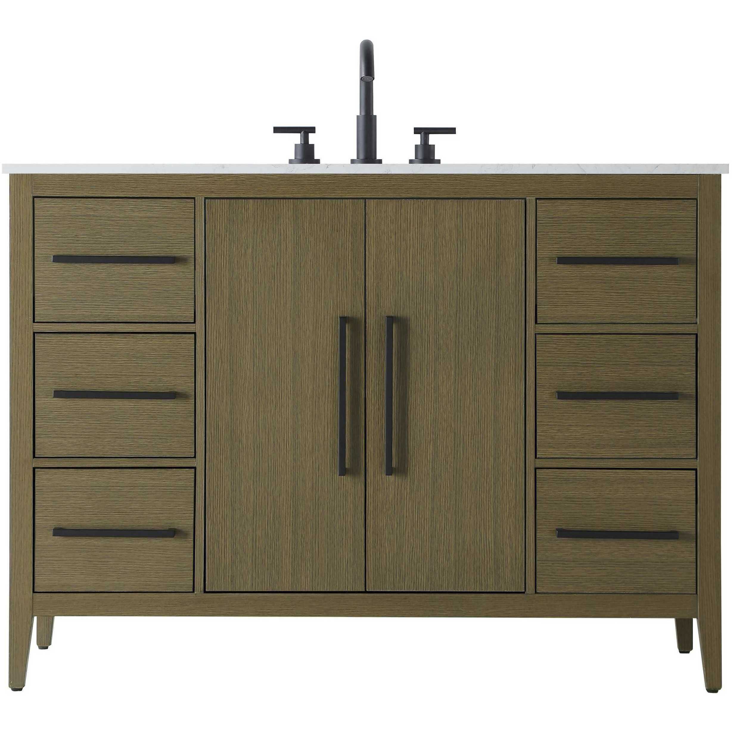 Millie 48 X 35 inch Chestnut Brown Bathroom Vanity Cabinet