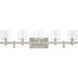 Decato 5 Light 37.75 inch Satin Nickel Vanity Light Wall Light