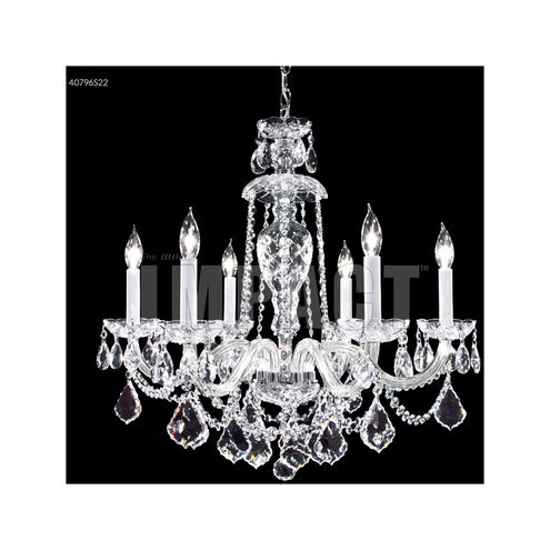 Palace Ice 6 Light 25 inch Silver Crystal Chandelier Ceiling Light