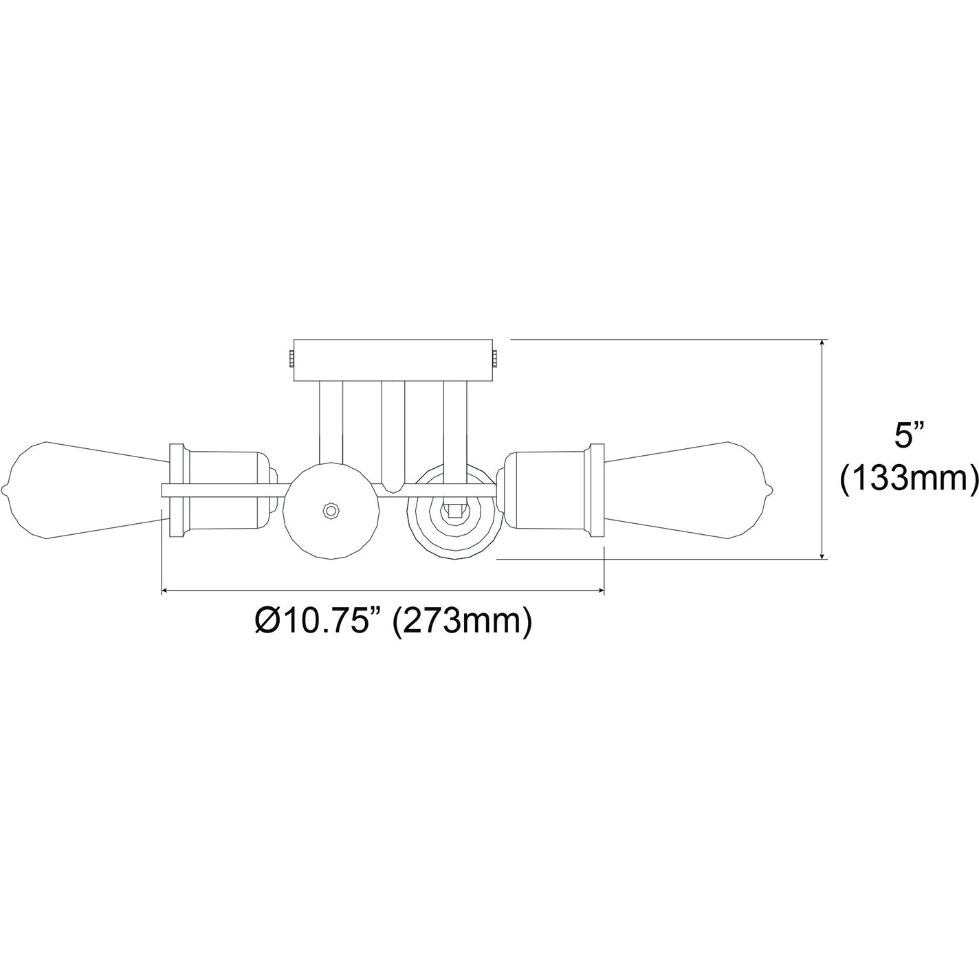 Nebraska LED 18 inch Espresso Semi-Flush Mount Ceiling Light