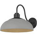 Yep Levitt 1 Light 17.88 inch Natural Black Outdoor Wall in Natural Gray