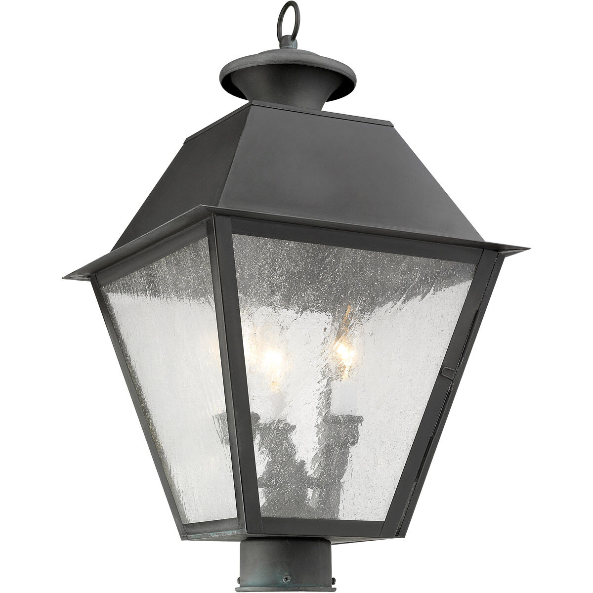 Mansfield 3 Light 20 inch Charcoal Outdoor Post Top Lantern 