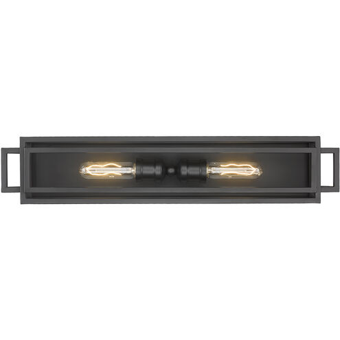 Titania 2 Light 4.75 inch Matte Black Vanity Wall Light