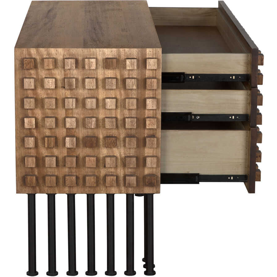 Wolfgang 45 X 20 inch Dark Walnut with Matte Black Sideboard