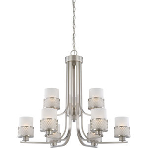 Fusion 9 Light 30.88 inch Brushed Nickel Chandelier Ceiling Light