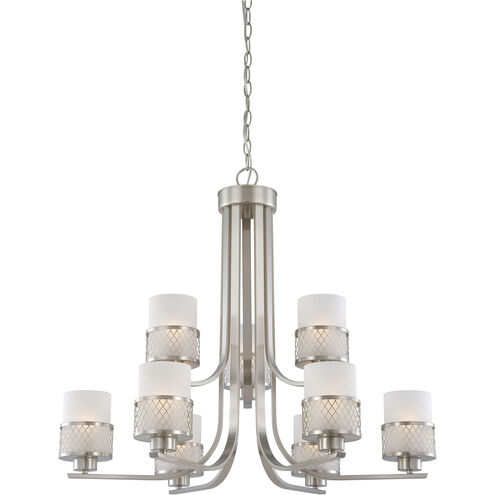Fusion 9 Light 31 inch Brushed Nickel Chandelier Ceiling Light