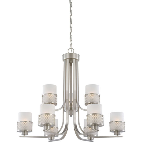 Fusion 9 Light 30.88 inch Brushed Nickel Chandelier Ceiling Light